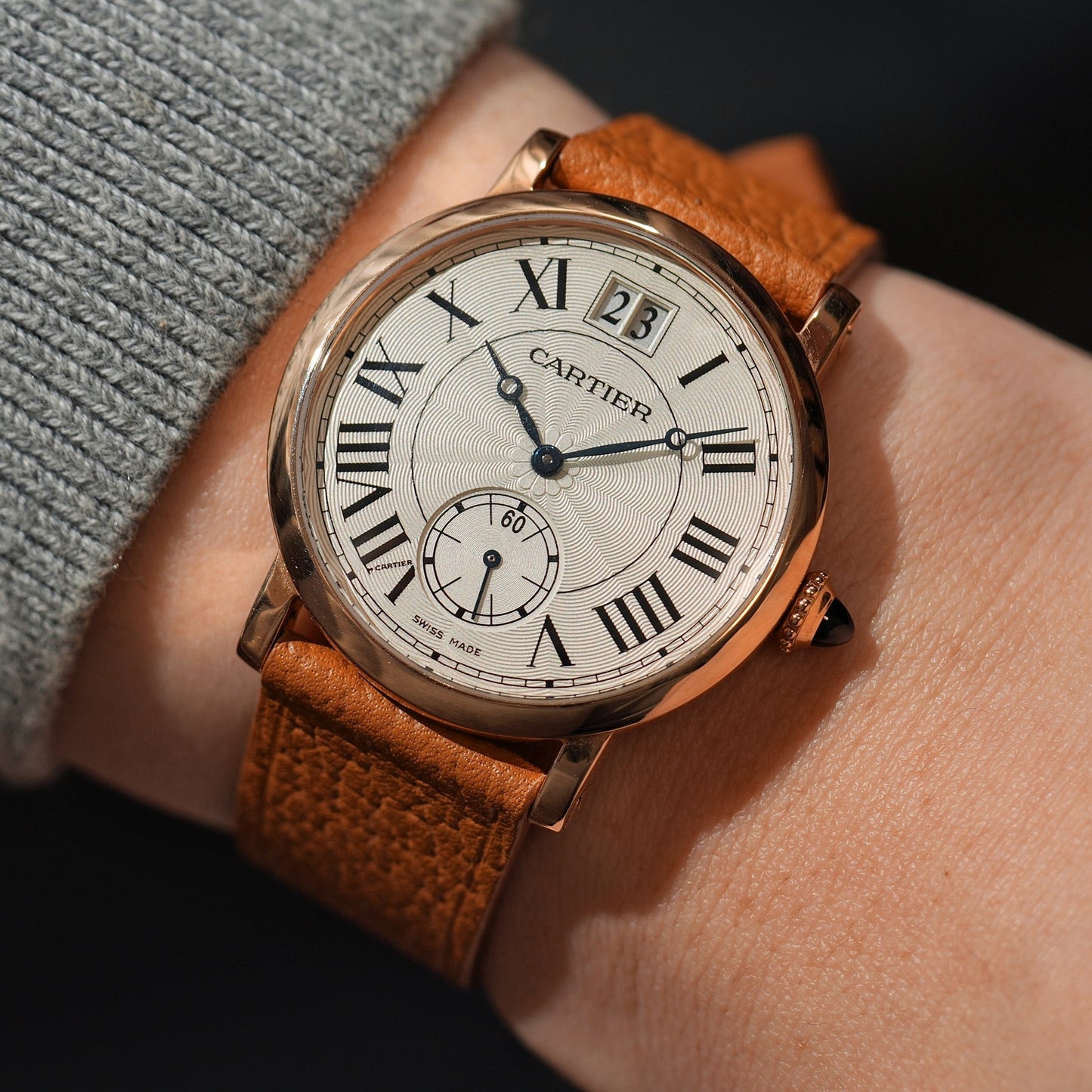 Pig Grain Calf Leather Strap